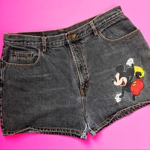 [VTG] Mickey Inc. High Waist Denim Shorts